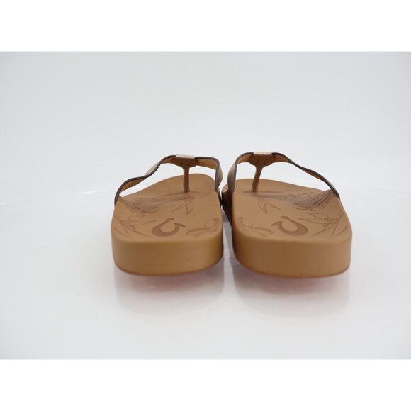 Olukai Kipe'a Slide Sandal Women Size 6 Rose Gold Metallic Thong Flip Flop - Picture 6 of 12